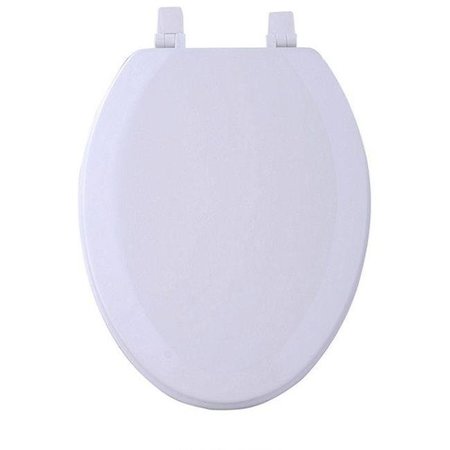 ACHIM IMPORTING Achim Importing TOWDELWH04 Fantasia White Elongated Wood Toilet Seat; 19 in. TOWDELWH04